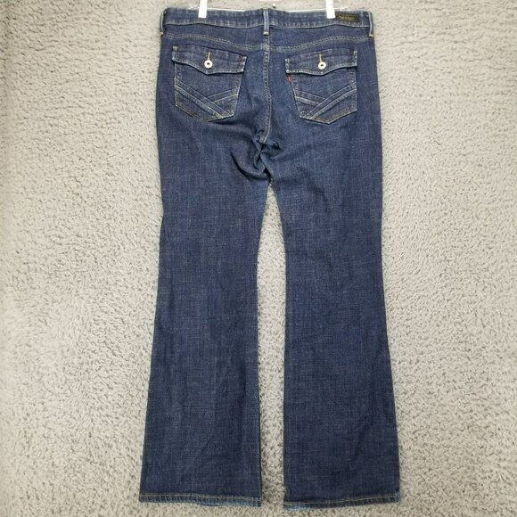 Levis Jeans Womens 14 Blue 547 Platinum Flare Stretch Denim - Picture 1 of 13